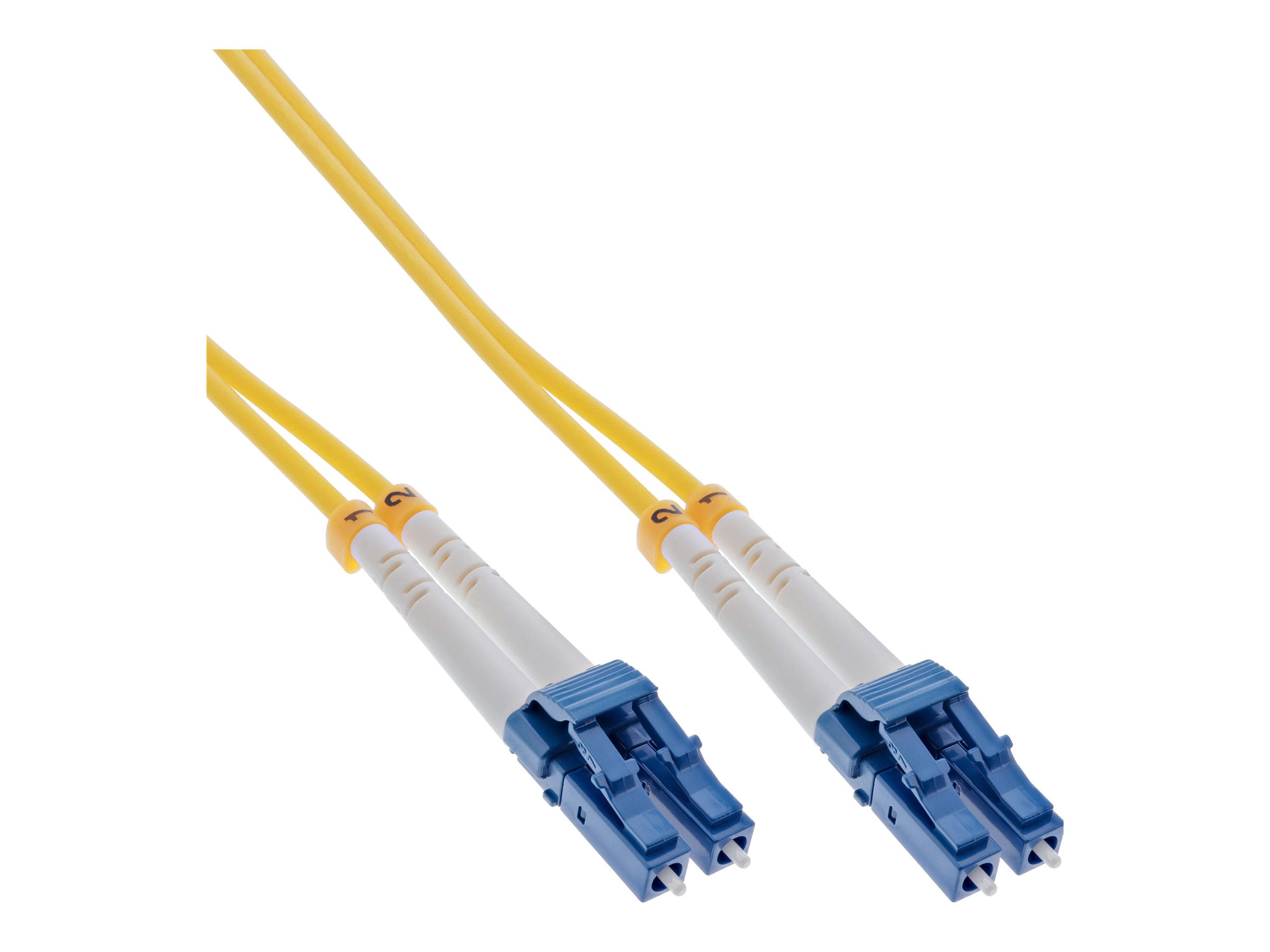 InLine LWL Duplex Patch-Kabel LC/LC OS2 9/125 µm 0,5 m LSZH Gelb