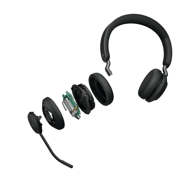 Jabra Evolve2 65 UC Stereo On-Ear-Headset Bluetooth USB-A Schwarz