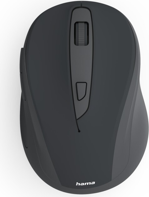 Hama Funkmaus WM-400, ergonomisch, optisch, 6 Tasten, ohne Klickgeräusch, SW (00173077)