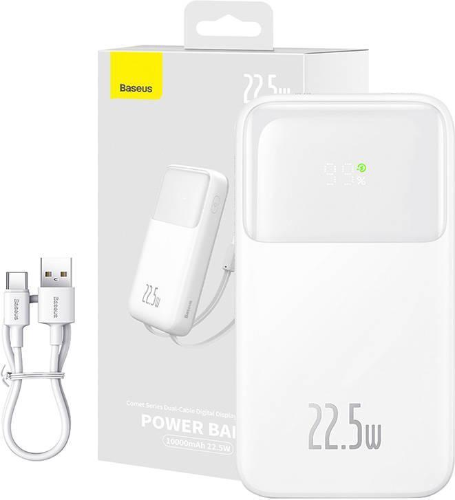 Powerbank Baseus Comet 10000mAh, 22,5W (Balta) (PPMD020002)