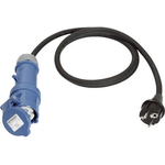 as-Schwabe 60486 Stromkabel Schwarz - Blau 1,5 m Netzstecker Typ E+F 3-polig (60486)