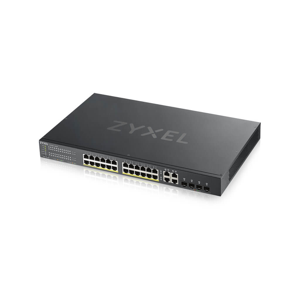 Zyxel GS1920-24HPv2 Managed Gigabit Switch 24-Port PoE+ Schwarz