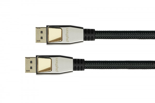 Alcasa PYTHON GC-M0198 DisplayPort-Kabel 10 m Schwarz, Gold, Silber