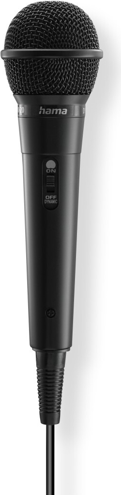 Hama Dynamisches Mikrofon Party, Klinkenkabel 2,5 m + Adapter, Ein/Aus (00046000)