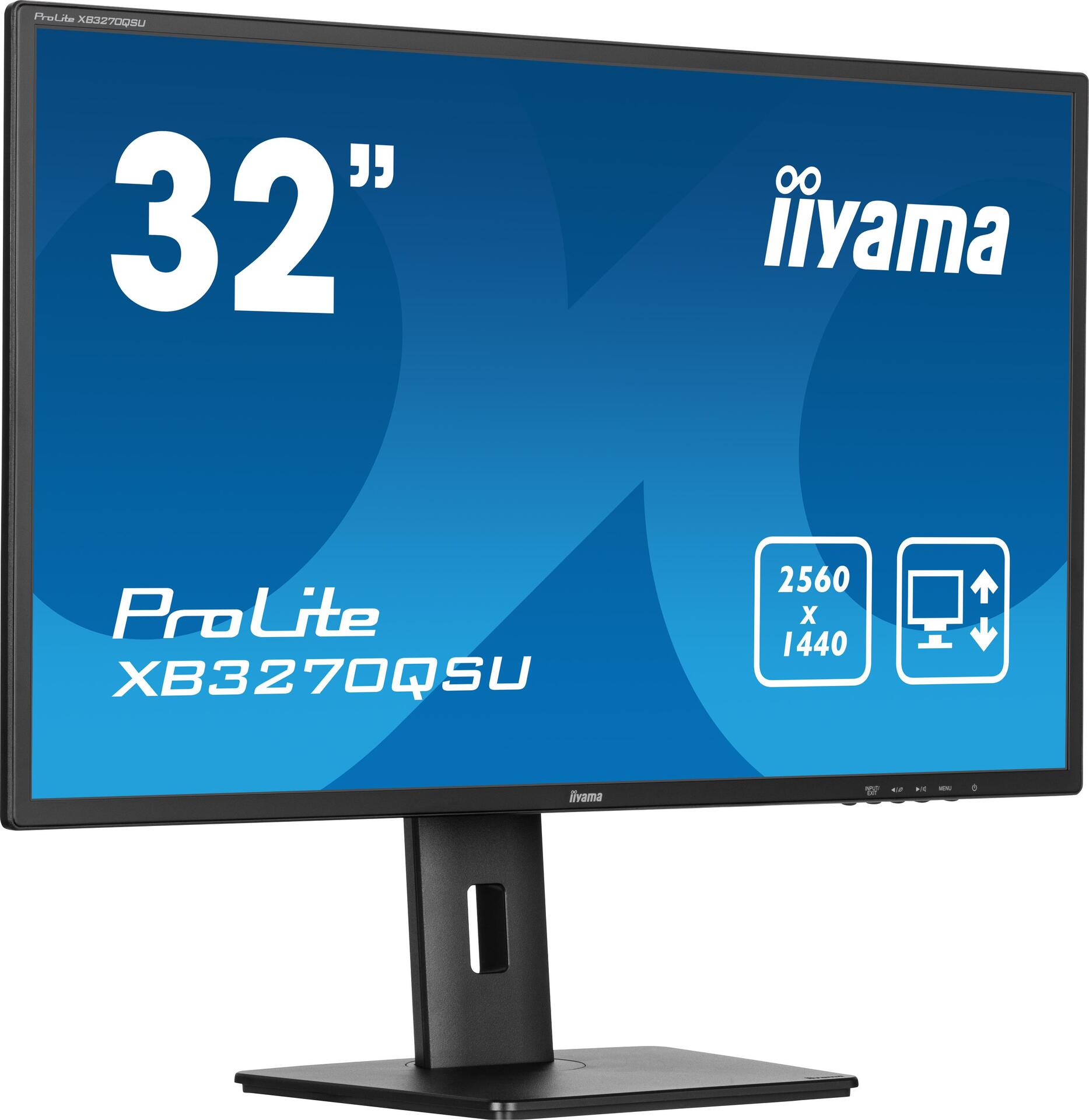 iiyama ProLite XB3270QSU-B1 31,5" WQHD IPS Monitor Mattschwarz