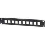 Intellinet 10-Port Patchpanel, unbestückt, 25,40cm (10"), 1 HE, schwarz (714860)
