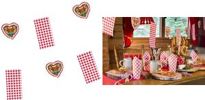 PAPSTAR Flaggenkette "Hüttengaudi", rot / weiß aus Papier, Länge: 4 m, Maße der Flaggen: 120 x 235 mm - 1 Stück (87410)