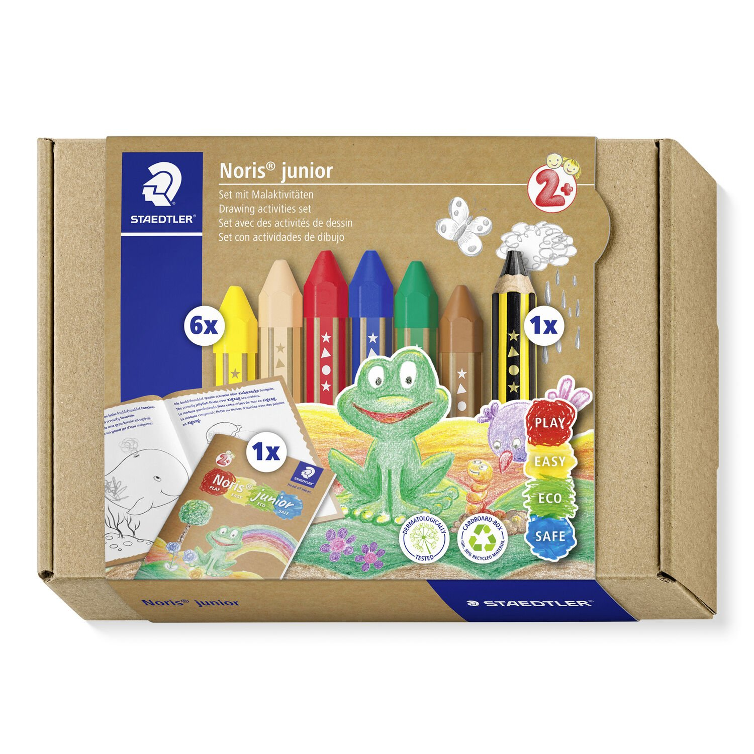 STAEDTLER Noris junior 61 C1 Wachsmalstift 6 Stück Mehrfarbig
