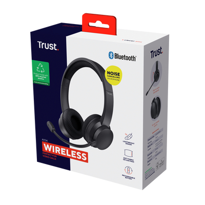 Trust Ayda Wireless ENC Headset Schwarz