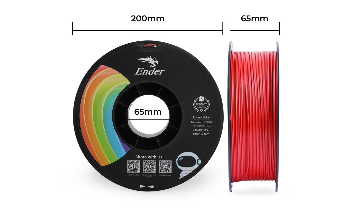 Creality PLA+ 3D-Druck Filament 1,75 mm 1 kg Rot