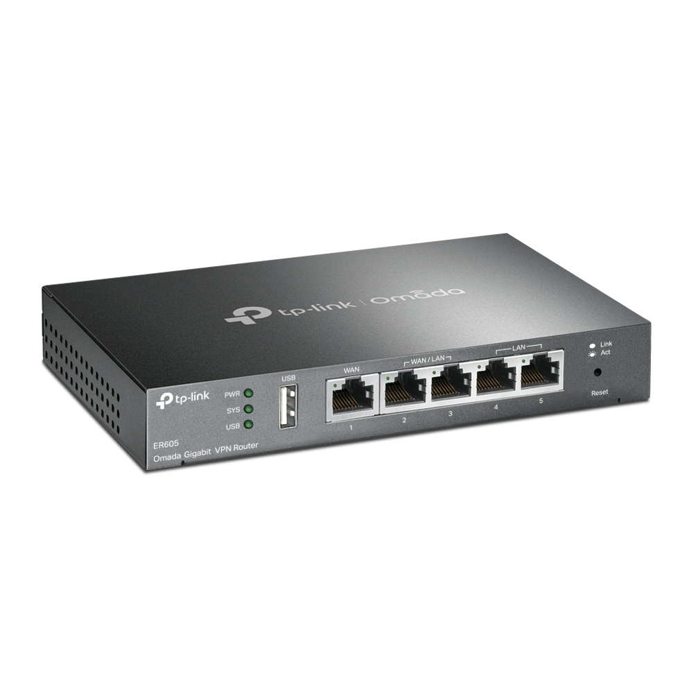 TP-LINK Omada ER605 Gigabit Multi-WAN VPN Router Schwarz