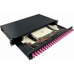 19" Komplett bestückte Spleißboxen LC-DX 24 Port, Multi Mode OM4, 1HE, schwarz, LogiLink® [F24LC4B] (F24LC4B)