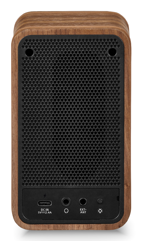 Sangean WR-9 Tragbares FM-Radio Echtholz-Gehäuse AM/FM Bluetooth 8W Vintage Walnut