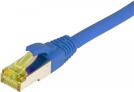 Patchkabel RJ45, CAT6A 500Mhz, 7,5m, blau, S-STP(S/FTP), TPE/LSZH(Ultraflex), AWG26, mitCat.7 Rohkabel, Synergy 21 (S217650)