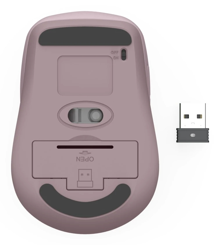 Hama WM-450 Multi-Device-Maus Kabellos Optisch 1600 DPI 7 Tasten Pink