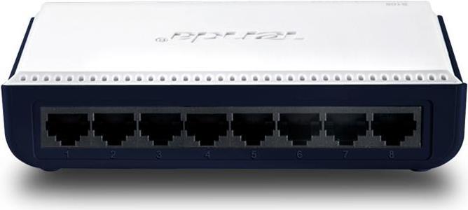 Tenda 8-Port Fast Ethernet Switch Nicht verwalteter Netzwerk-Switch Weiß (431056)