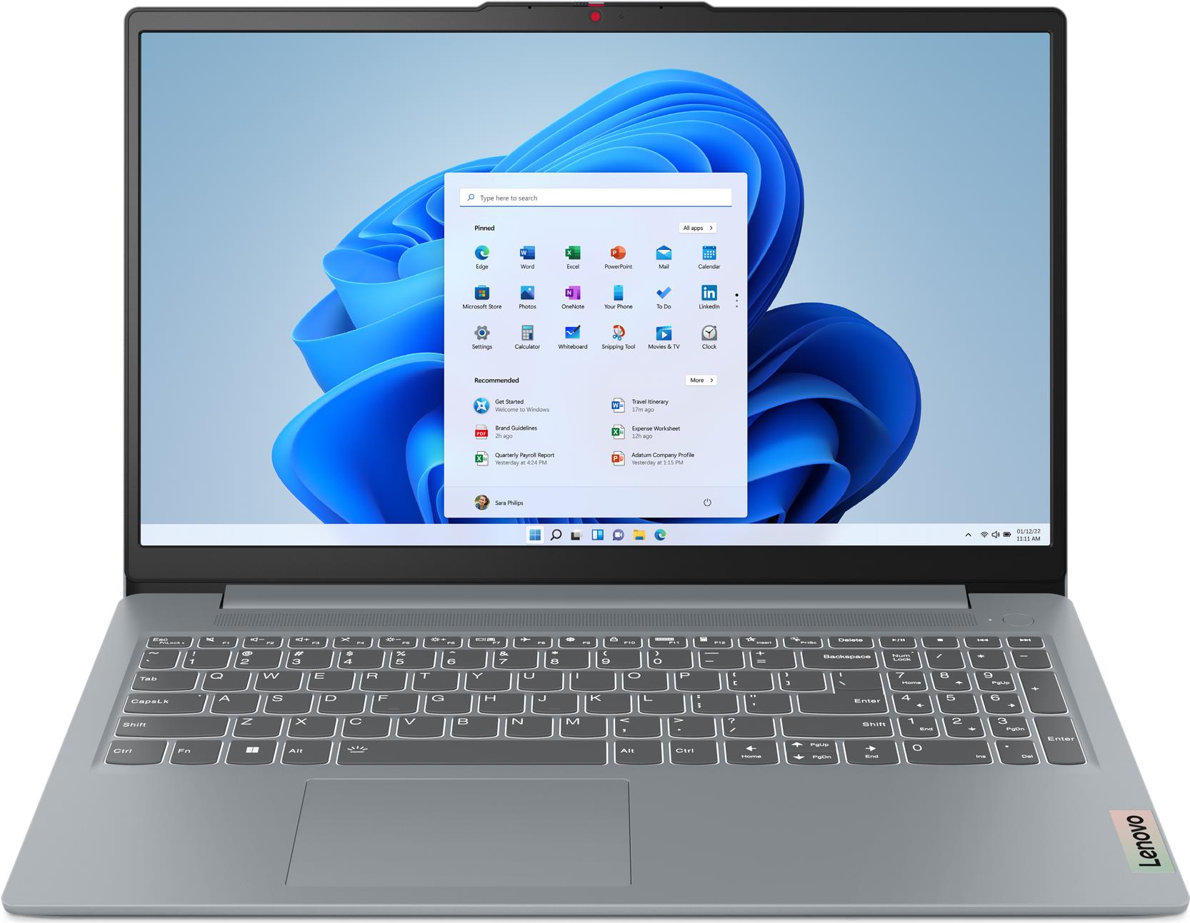 Lenovo IdeaPad Slim 3 15IRH8 Intel® Core™ i5 i5-13420H 39,6 cm (15.6") Full HD 16 GB LPDDR5-SDRAM 1 TB SSD Wi-Fi 6 (802.11ax) Windows 11 Home Grau (83EM0024GE)