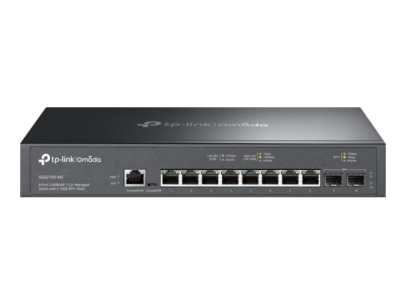 TP-Link Omada SG3210X-M2 V1 Managed Switch 8 x 2.5GBase-T + 2 x 10Gb SFP+ Schwarz