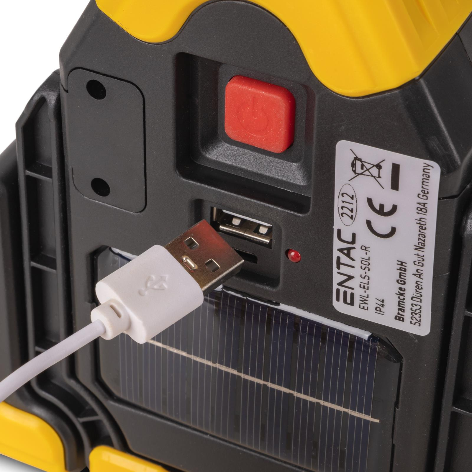 ENTAC EWL-ELS-SOL-R Warnleuchte Solar Dreieck IP44 300 Lumen