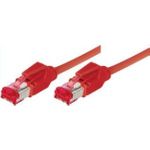 Patchkabel S/FTP, PiMF, Cat 6, rot, 2,0 m Halogenfrei, mit Leoni-Kabel und Hirosesteckern TM21 (bisherige Bezeichnung S/STP) (73602R)