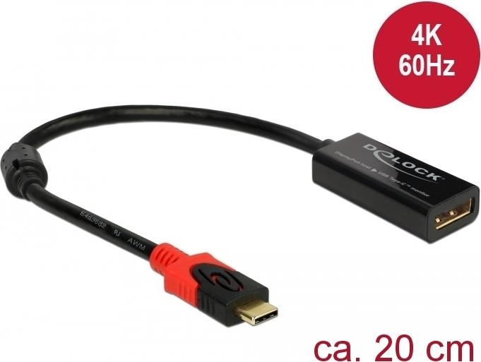 Delock 63928 Thunderbolt-Adapter USB-C zu DisplayPort Schwarz