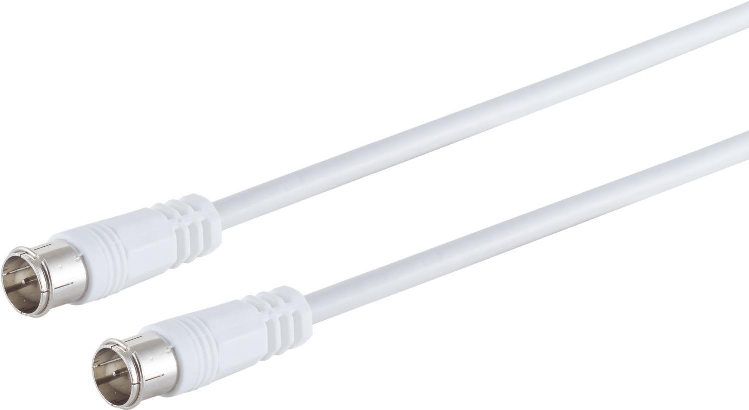 S/CONN maximum connectivity Sat-Anschlußkabel, F-Quick - F-Quick, 100% geschirmt, Central Pin, > 100 dB, weiß, 10,0m (80108-128)