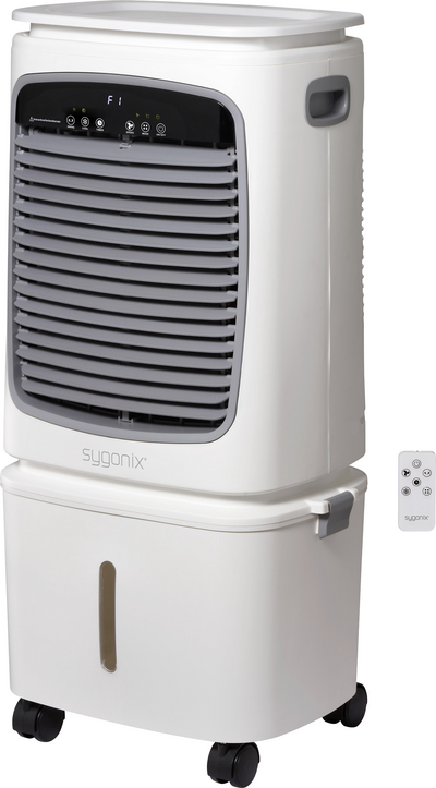 Sygonix Luftkühler 80 W (L x B x H) 400 x 300 x 850 mm Weiß LED-Display, mit Fernbedienung, Oszillierend, Timer (SY-6906674)