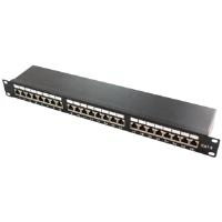 LogiLink 48,30cm (19") Patch Panel Kat. 6, geschirmt, 24 Port, 1 HE 24 x RJ45 Ports, vollgeschirmt, aus Stahlblech, Kabelbe- - 1 Stück (NP0048)