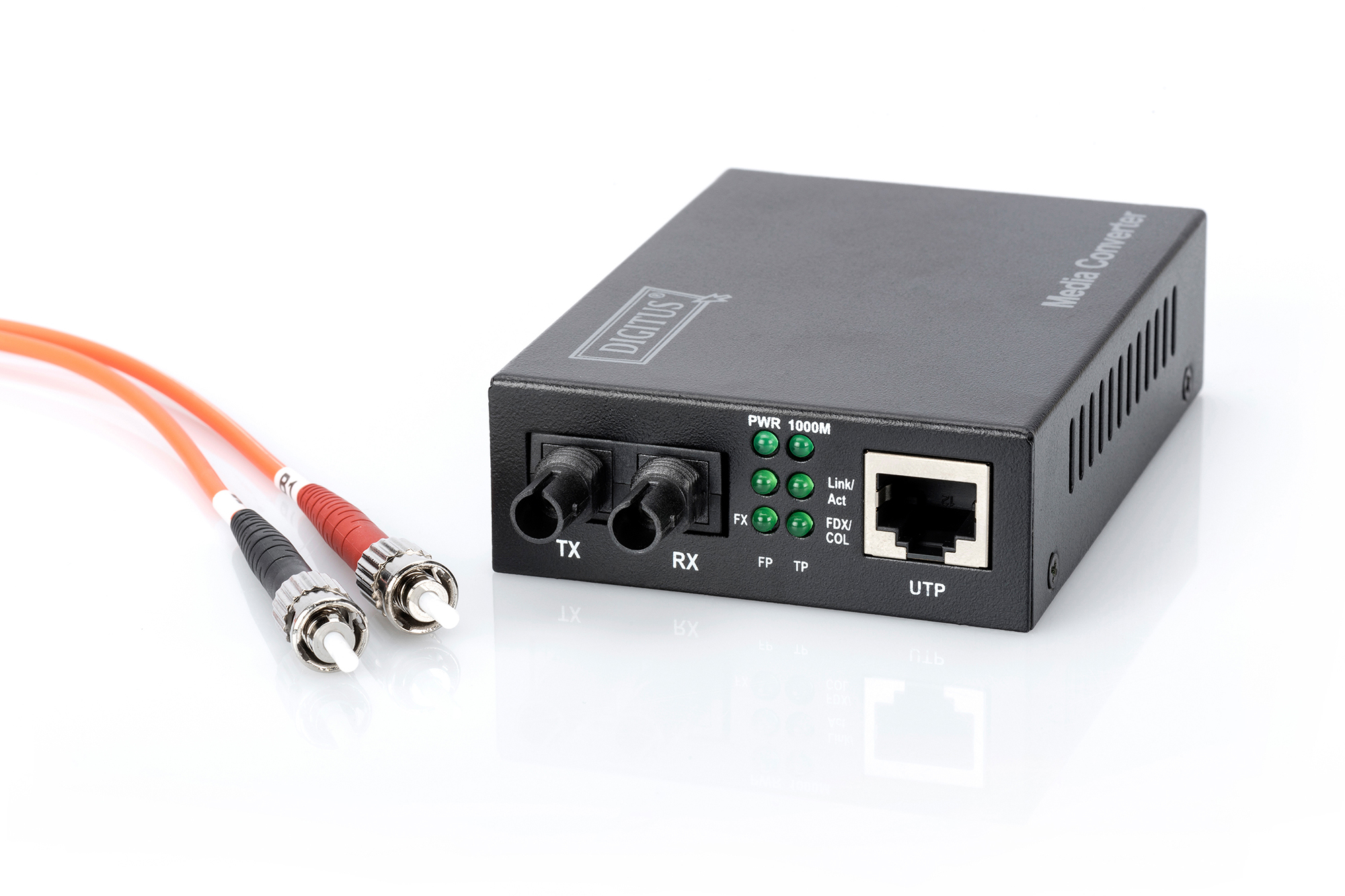 Digitus Professional DN-82110-1 Medienkonverter 10/100/1000Base-T zu 1000Base-SX Multimode ST bis 0,5 km