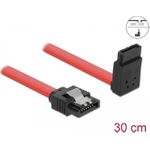 Delock SATA 6 Gb/s Kabel gerade auf oben gewinkelt 30 cm rot (83973)