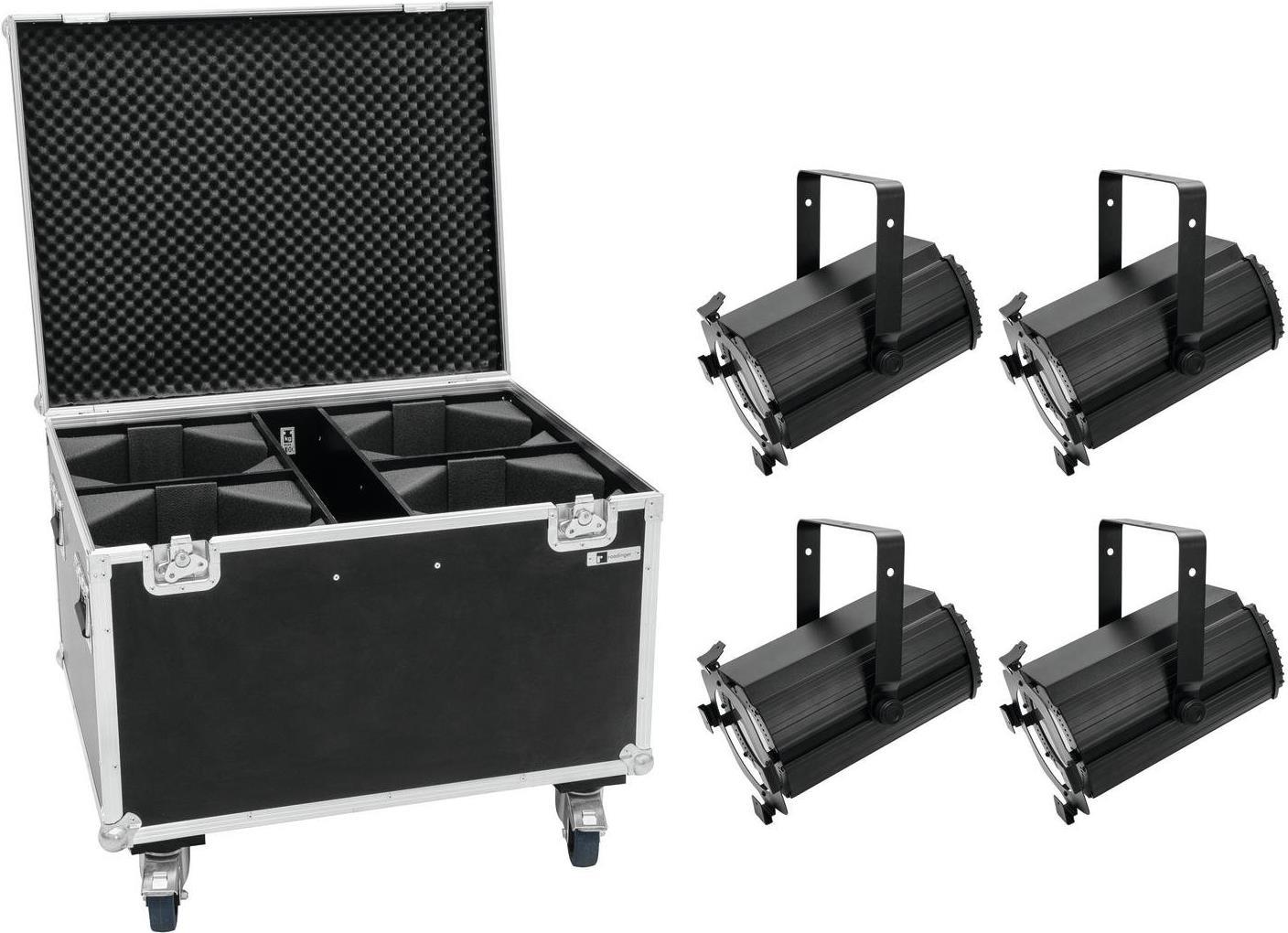 EUROLITE Set 4x LED THA-120PC Theater-Spot + Case (20000365)