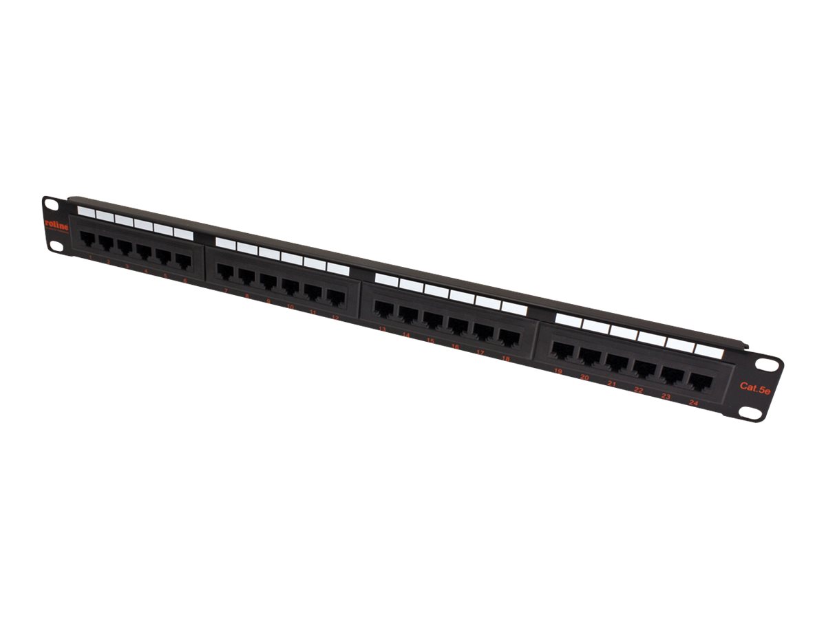 ROLINE Roline Kat.5e 19" Panel 24 Ports UTP Schwarz