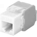 Wentronic Goobay CAT 6a KeyStone RJ45 Jack,ungeschirmt, 500MHz, Weiß (90867)