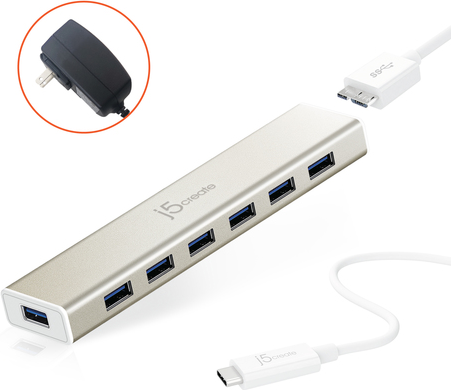 j5create JCH377-N USB-C® 7- Port HUB (JCH377-N)