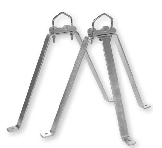 WEIß MHZ4060 Mauerhalterset Stahl 40 cm Weiß