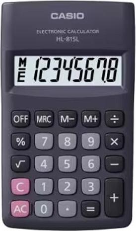CASIO HL-815L-BK BOX Taschenrechner, 8-stellig, 69,5x118mm, schwarz (HL-815L-BK BOX)
