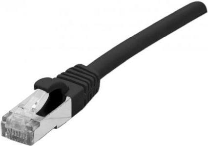 EXERTIS CONNECT Patchkabel CAT. 6, F/UTP, PoE, halogenfrei, schwarz, 10,0 m Geschirmtes Patchkabel m