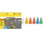 EBERHARD FABER Straßenmalkreide Maus, 6er Kartonetui ergonomische Mausform, leuchtende Farben, einfach mit Wasser - 1 Stück (526561)