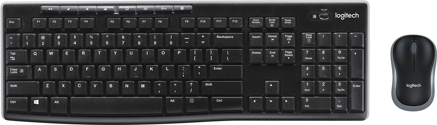 Logitech MK270 Tastatur RF Wireless Nordischer Raum Schwarz (920-010029) (B-Ware)