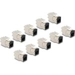 Delock Keystone Modul RJ45 Buchse zu LSA Cat.6A werkzeugfrei schwarz Set 10 Stück (88118)