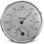 Hama Thermometer und Hygrometer Saipan, Silber/Grau (00222236)