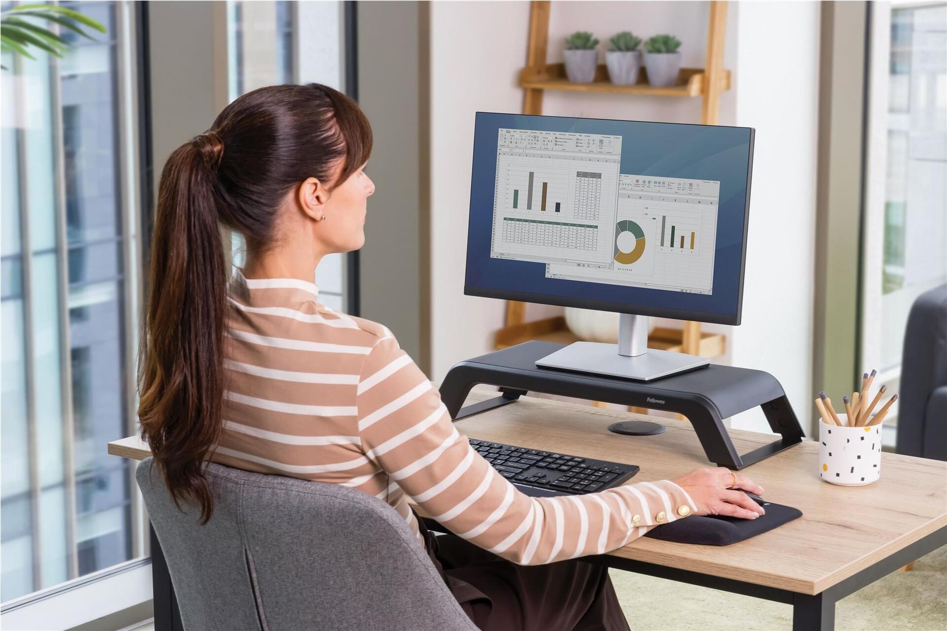 Fellowes Hana LT Bildschirmständer Schwarz
