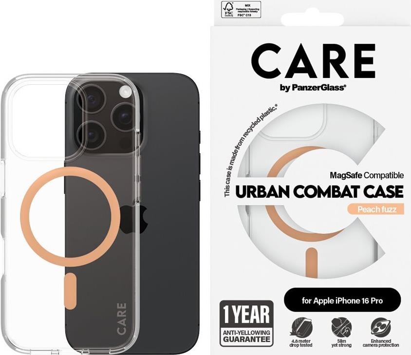 PanzerGlass CARE Flagship Colors iPhone 16 Pro peachy (1374)