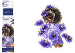 FABER-CASTELL Sketch Marker GOLDFABER, Set Romantic Manga 3 alkoholbasierter Marker mit zwei Spitzen, Tinte trocknet - 1 Stück (164733)