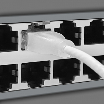 Wantec Patchkabel UTP CAT6a eGlow 0,5 m Weiß