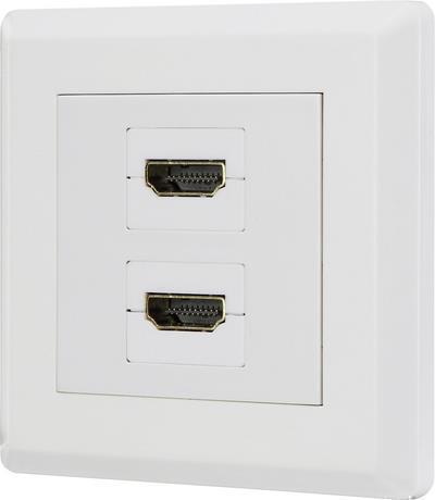 Renkforce RF-4724258 HDMI Adapter [2x HDMI-Buchse - 2x HDMI-Buchse] Weiß vergoldete Steckkontakte (RF-4724258)