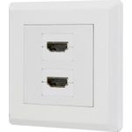 Renkforce RF-4724258 HDMI Adapter [2x HDMI-Buchse - 2x HDMI-Buchse] Weiß vergoldete Steckkontakte (RF-4724258)