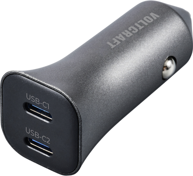 VOLTCRAFT CPS-40W/ 2 VC-RA401 USB Ladegerät 40 W 2x USB-C® USB PD 3.0 Silber-Schwarz KFZ (VC-15257660)