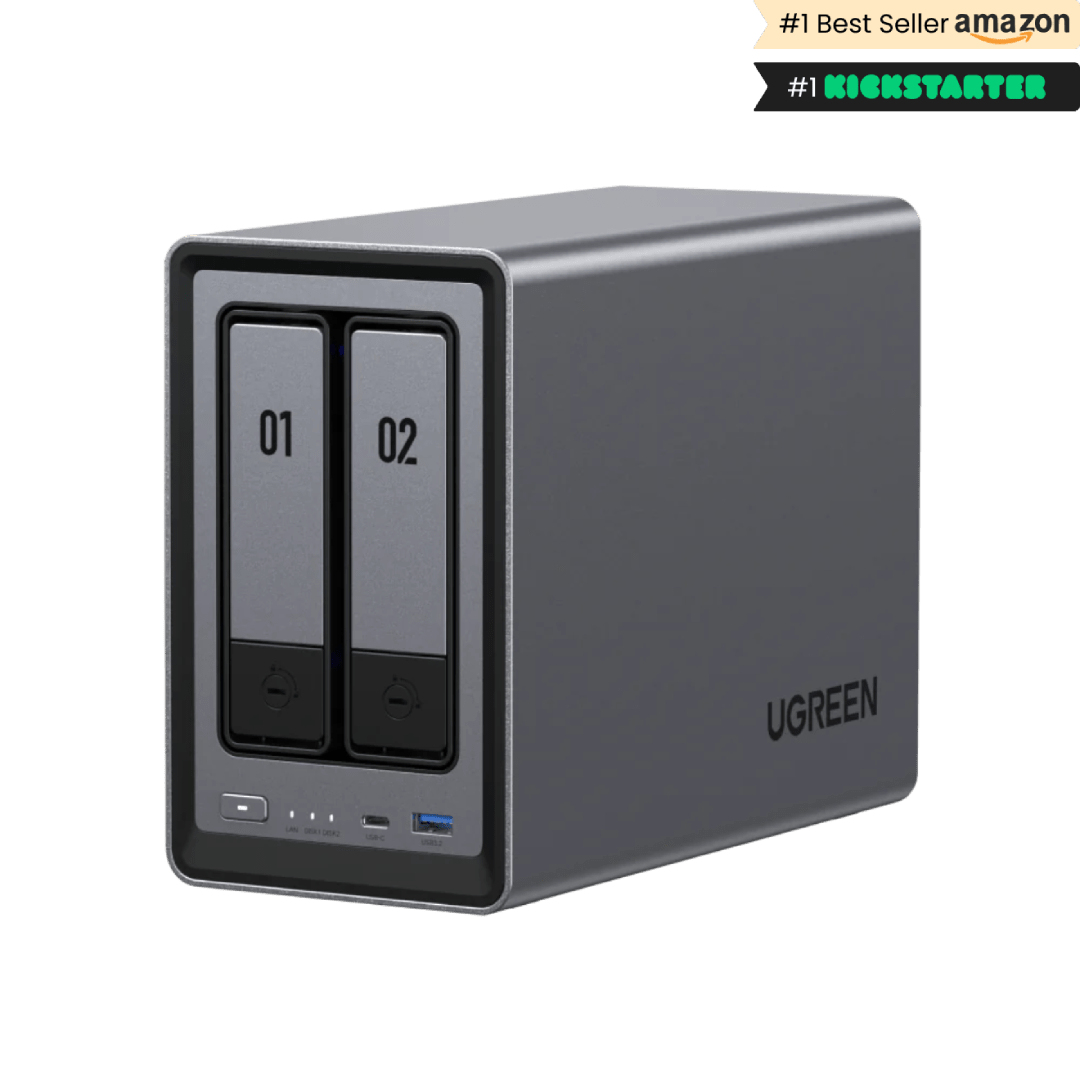 Ugreen NASync DXP2800 NAS System 2-Bay Intel N100 8 GB RAM Schwarz