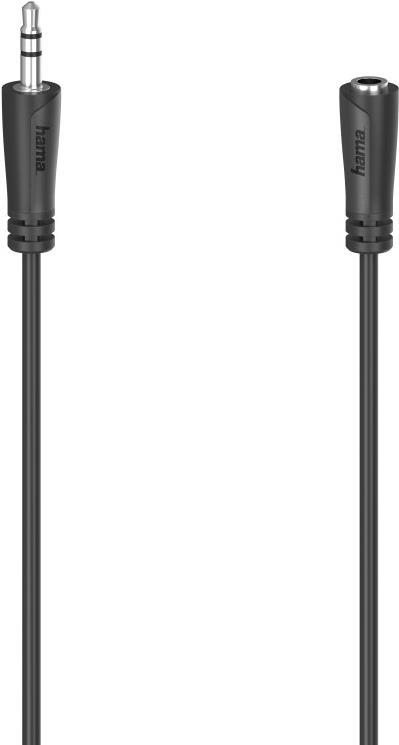 Hama Audio-Verlängerungskabel, 3,5-mm-Klinken-Stecker - Kupplung, Stereo, 3,0 m (00200724)